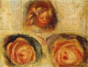Coco And Roses (study) by Pierre Auguste Renoir