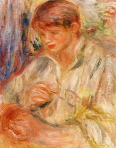 Claude Renoir Potting by Pierre Auguste Renoir