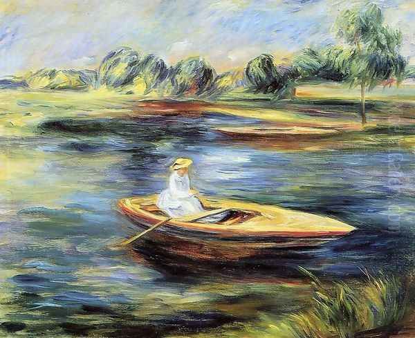 Young Woman Seated In A Rowboat - view 1