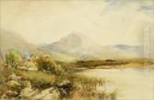Figures In A Landscape With Lake (near Killarney) by William Bingham McGuinness