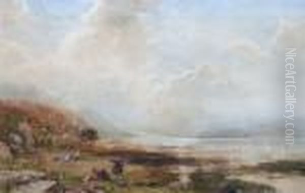 A Lake Landscape With Highland Cattle - view 1