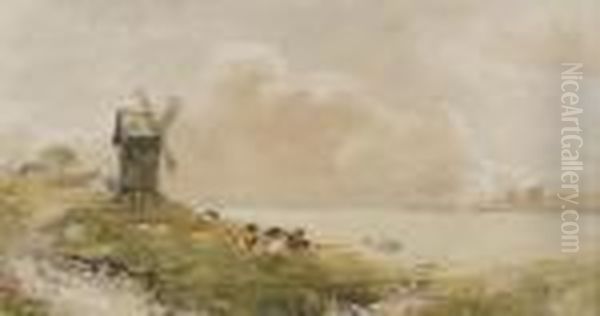 Cattle By The Windmill - view 1