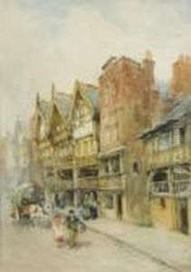 Continental Street With Figures by William Bingham McGuinness
