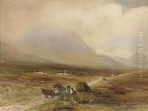 Collecting Turf On A Donegal Moorland