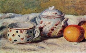 Still Life With Cup And Sugar Bowl by Pierre Auguste Renoir