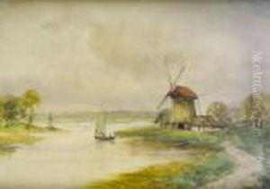 Estuary With Windmill by William Bingham McGuinness