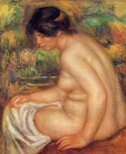 Seated Nude In Profile Aka Gabrielle by Pierre Auguste Renoir
