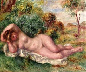Reclining Nude Aka The Bakers Wife by Pierre Auguste Renoir