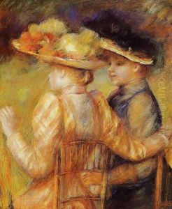Two Women In A Garden by Pierre Auguste Renoir