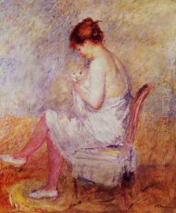 Woman In A Chemise by Pierre Auguste Renoir