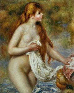 Bather with Long Hair by Pierre Auguste Renoir