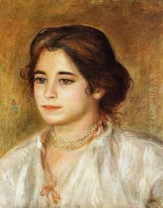 Gabrielle Wearing A Necklace by Pierre Auguste Renoir