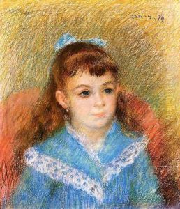 Portrait Of A Young Girl Aka Elizabeth Maitre by Pierre Auguste Renoir