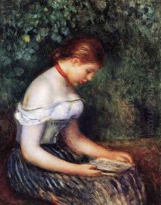 The Reader (La Liseuse) Aka Seated Young Woman by Pierre Auguste Renoir