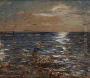 Fishing From The Rocks, Port Seton by William McTaggart