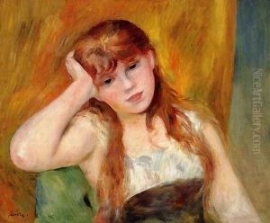 Young Blond Woman by Pierre Auguste Renoir