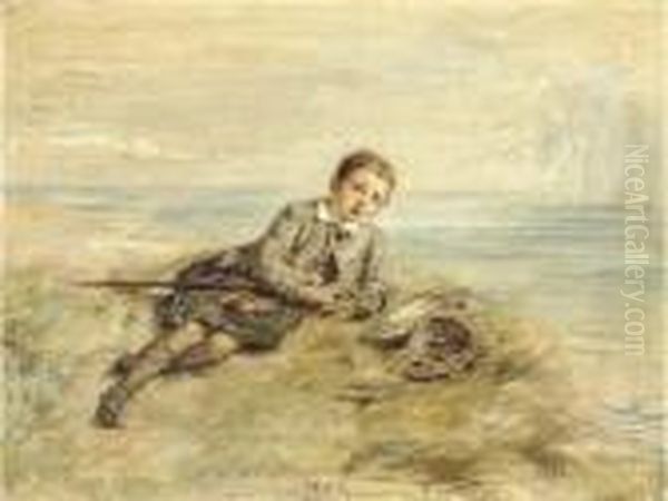 Boy By Seashore - view 1