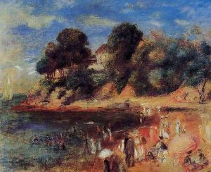 The Beach At Purnic by Pierre Auguste Renoir