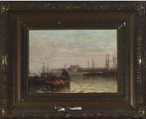 Lobster Fishers, Yarmouth, Morning by Arthur Joseph Meadows
