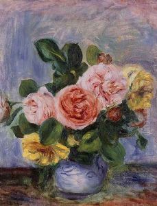 Roses In A Vase2 by Pierre Auguste Renoir
