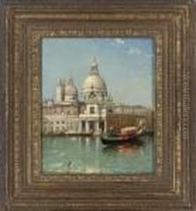 The Dogana With Santa Maria Della Salute by Arthur Joseph Meadows