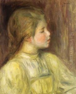 Womans Head The Thinker by Pierre Auguste Renoir