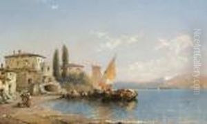 "varrena - Lake Como" And "camagli In The Riviera" by Arthur Joseph Meadows