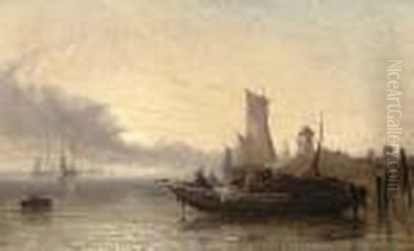 Dutch Market Boat - River Dort, Early Evening - view 1