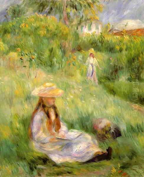 Young Girl In The Garden At Mezy - view 1