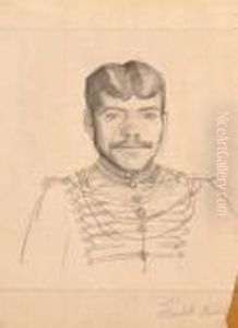 Portret Vojaka (hrubik Andras) by Laszlo Mednyanszky