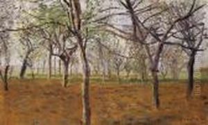 Apple Trees In Bloom by Laszlo Mednyanszky