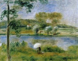 Landscape Banks Of The River by Pierre Auguste Renoir