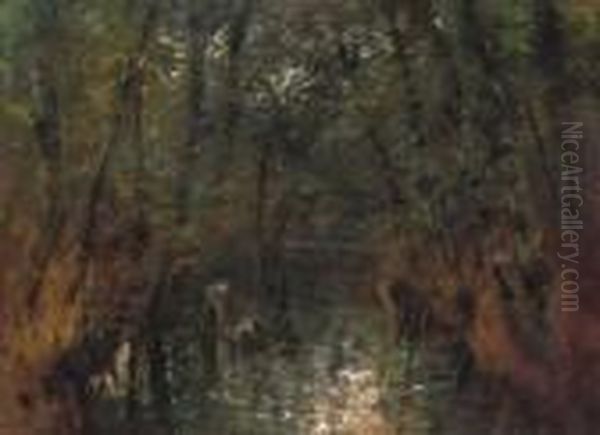 Forest Interior With A Stream, About 1900 - view 1