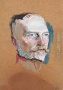 Head Of A Soldier From The First World by Laszlo Mednyanszky
