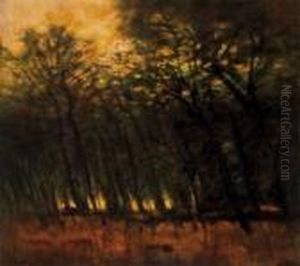 Forest Lights (fires In The Forest), About 1910 by Laszlo Mednyanszky