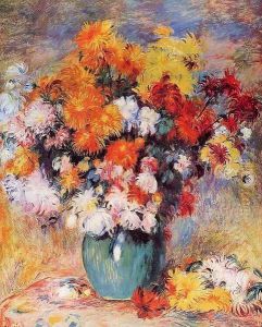 Vase Of Chrysanthemums