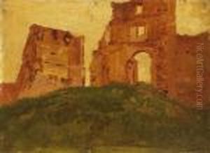 Ruins Of The Castle Of Becko by Laszlo Mednyanszky