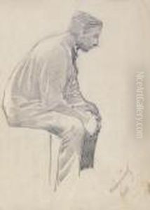 Meditating by Laszlo Mednyanszky