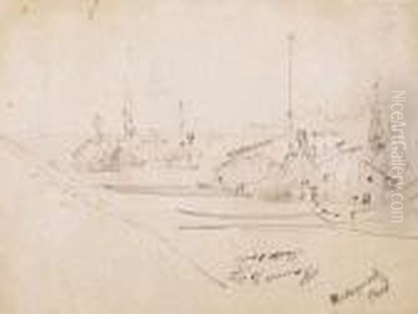 Boats On The Banks Of The Danube - view 1