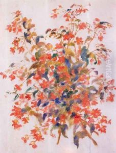 Still Life With Fuscias by Pierre Auguste Renoir