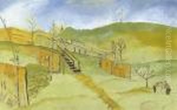 Landscape With People Attending Trees - view 1