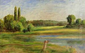 Landscape With Fence by Pierre Auguste Renoir
