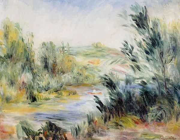 The Banks Of A River Rower In A Boat - view 1
