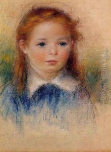 Portrait Of A Little Girl by Pierre Auguste Renoir