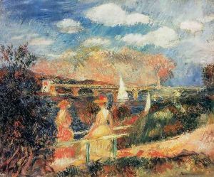 The Banks Of The Seine At Argenteuil by Pierre Auguste Renoir