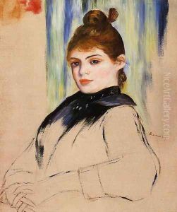 Young Woman With A Bun In Her Hair by Pierre Auguste Renoir