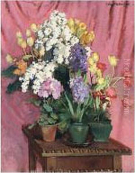Harbingers Of Spring: Tulips, Lilac, Hyacinths And Primroses - view 1