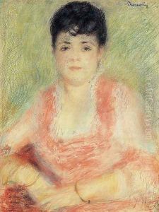 Portrait In A Pink Dress by Pierre Auguste Renoir