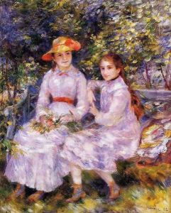 The Daughters Of Paul Durand Ruel Aka Marie Theresa And Jeanne by Pierre Auguste Renoir