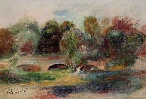 Landscape With Bridge by Pierre Auguste Renoir